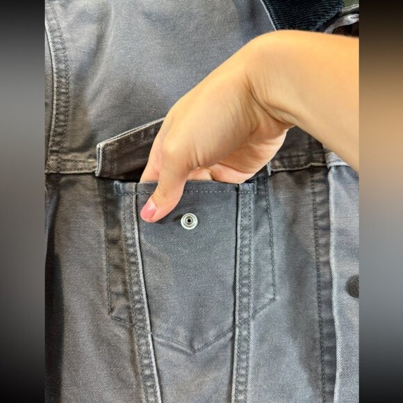 Levi’s Trucker Denim Jacket Gray Black - Picture 5 of 7